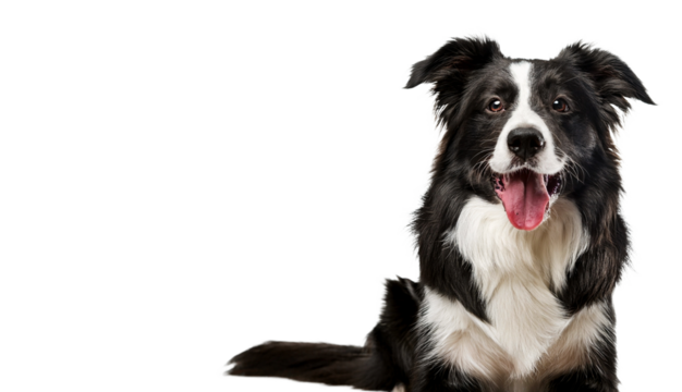 Border Collie Dog Laying Down Smiling