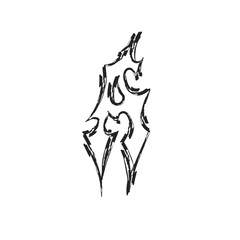 Minimalist Tribal Letter A Tattoo Design