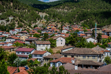 Panoramic hillside view of Taraklı town