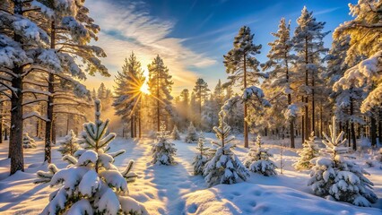 sunset in the mountains