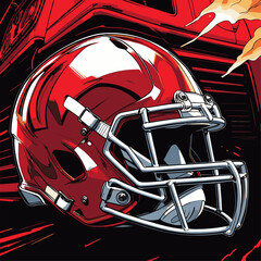 Fototapeta premium American football helmet vector