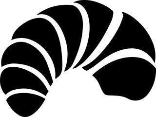 Minimalist Croissant Icon for Bakery and Food Branding
