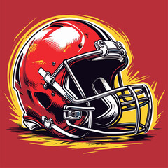 American football helmet vector