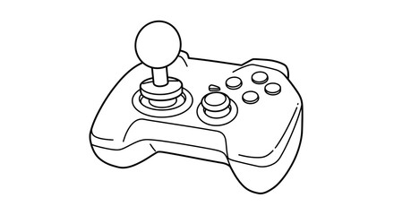 Minimalist line art game controller: retro design and modern gaming trends