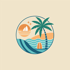 Tropical Vibes: Summer Beach Illustration © ohe