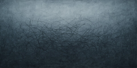 Dark blue grunge wall with vintage textured metal