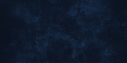 Abstract vintage blue wall with a dark grunge texture background