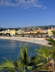 Obraz premium view of the city of the sea, French riviera