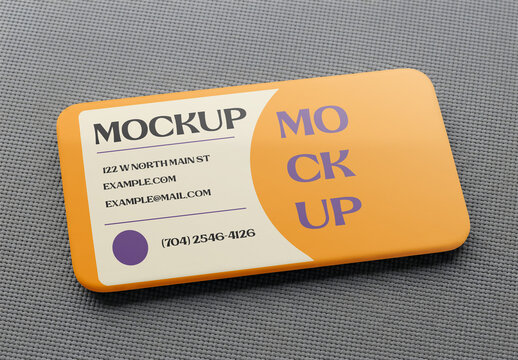 rectangular name badge mockup