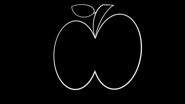 Easy to use apple hand drawn icon