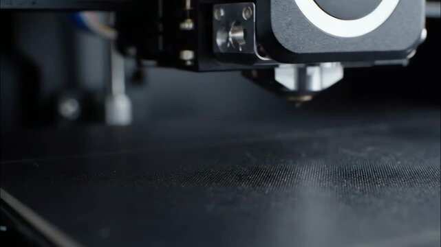 3D Printer Nozzle Depositing Filament