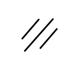 Three diagonal black lines abstract minimal symbol design for patterns, posters, stickers, and graphic decoration