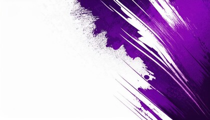 bold purple paint brush strokes on white background with dynamic diagonal texture abstract design perfect for wallpaper banner or creative backdrop