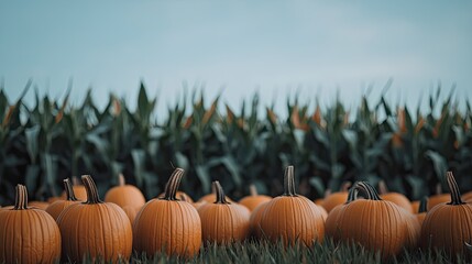 Visitors enjoy a sunny day at a California harvest festival, exploring a lively pumpkin patch filled with pumpkins, cornfields, and mountains in the backdrop