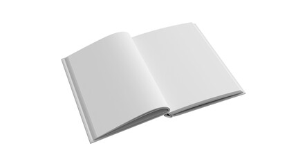 Modern Open Book Mockup - Blank Hardcover Journal Template for Branding, High-Quality Stationery Design with Open Pages, Ideal for Commercial Use Vector Graphic