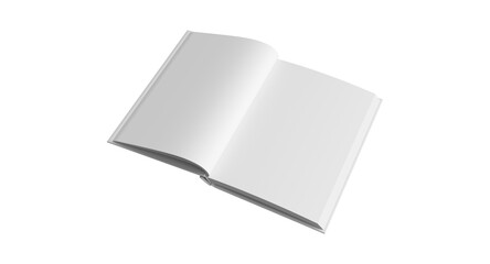 Elegant Open Book Mockup - Customizable Hardcover Journal Template with Blank Pages, Luxurious Stationery Design for Branding and Professional Use, Perfect for Commercial Use Vector Graphic