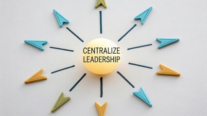 Centralized Leadership Concept with Arrows Pointing Inward Design