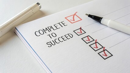 Checklist for Success with Completed Tasks and Checklist Elements