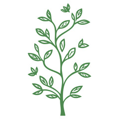 blossom flower illustration green