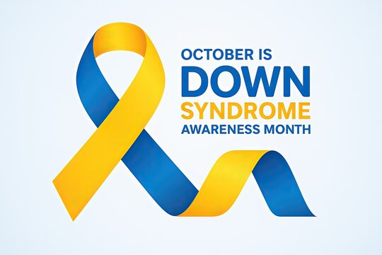 Down Syndrome Awareness Ribbon Symbol for Support, Advocacy and Understanding During National Down Syndrome Awareness Month Campaign – Generative AI