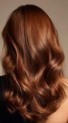 Fototapeta premium A woman displays a dramatic change in her hair, with one side showing natural texture and color while the other side features sleek, styled hair. The transition highlights beauty techniques.