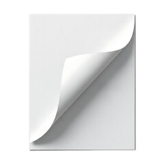 Curled paper page mockup