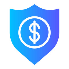secure payment gradient icon