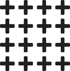 Cross pattern silhouette vector icon for design, decoration, religion, symbol, textile, and graphic use.