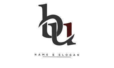 UB, BU Abstract Letters Logo Monogram