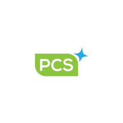 Initial Letter PCS Logo Design Template Concept Modern Vector.