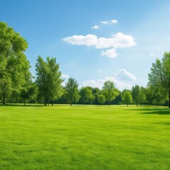 golf course in the morning