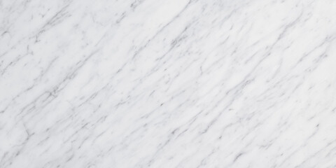 Obraz premium Ultra-realistic white Carrara marble texture with soft gray veining, seamless tiling, diffuse lighting. Captured flat for clean backdrop usage.