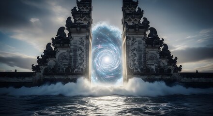 Ocean Portal Gate with Stars
