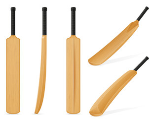 bit bat for cricket sport game cartoon stock vector illustration isolated on white background