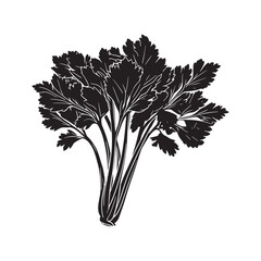 Celery vector silhouette.