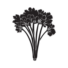Celery vector silhouette.