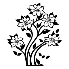 blossom flower illustration sketch