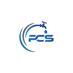 Simple initial PCS plumbing logo