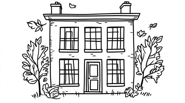 Simple drawing of a house