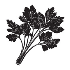 Celery vector silhouette.