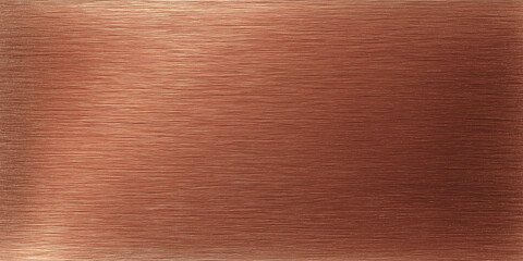 Fototapeta premium Brushed copper metal texture with warm tones and soft horizontal lines.