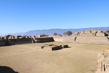 Mexico Mayan city ruins in Monte Alban near Oaxaca