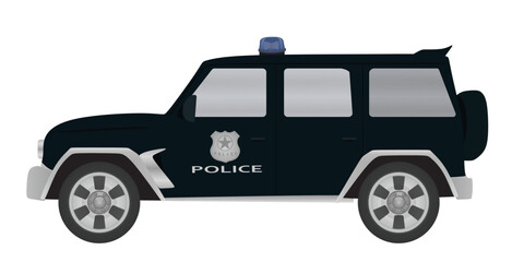 Police vehicle car. vector illustration