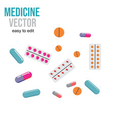 pills and capsules vector