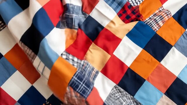Colorful patchwork quilt
