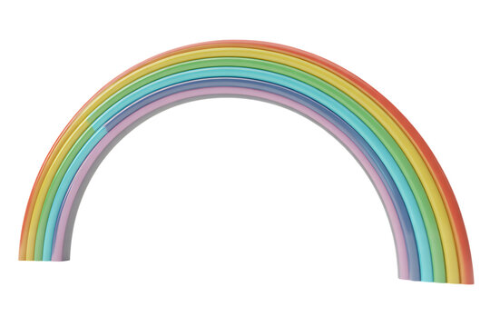 Vibrant rainbow arching upwards, symbolizing hope and positivity for creative design elements