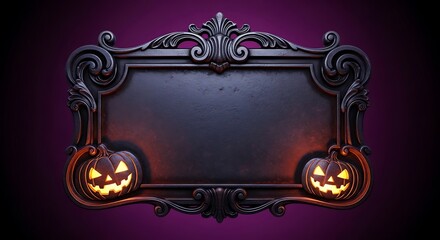 Halloween Frame with Pumpkins