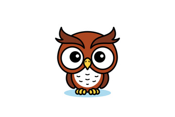 Cute Owl Cartoon Illustration
