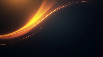 Abstract glowing energy wave with warm tones flowing across a dark cosmic background