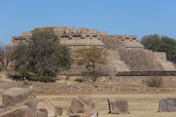 Mexico Mayan city ruins in Monte Alban near Oaxaca
